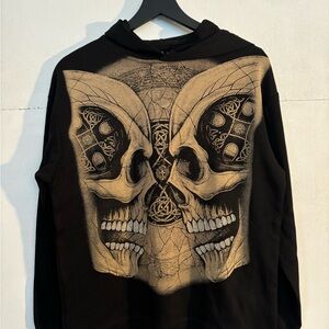Black Hoodie with Skull Design